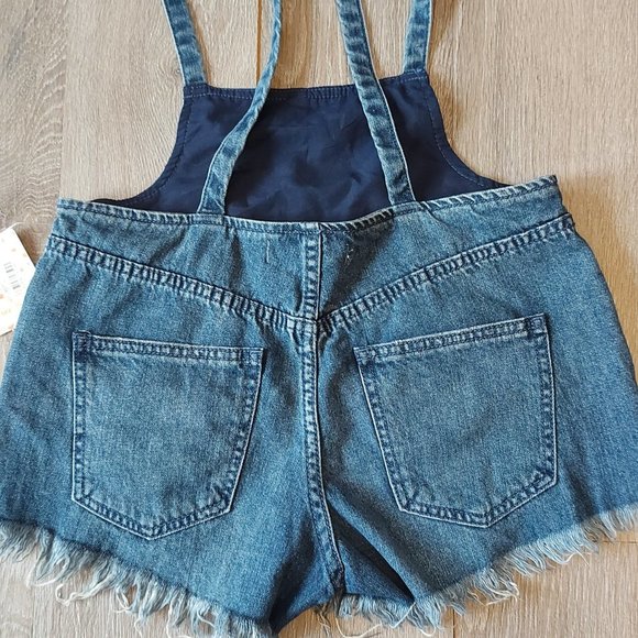 Free People Strappy Denim Shortall - Picture 5 of 13